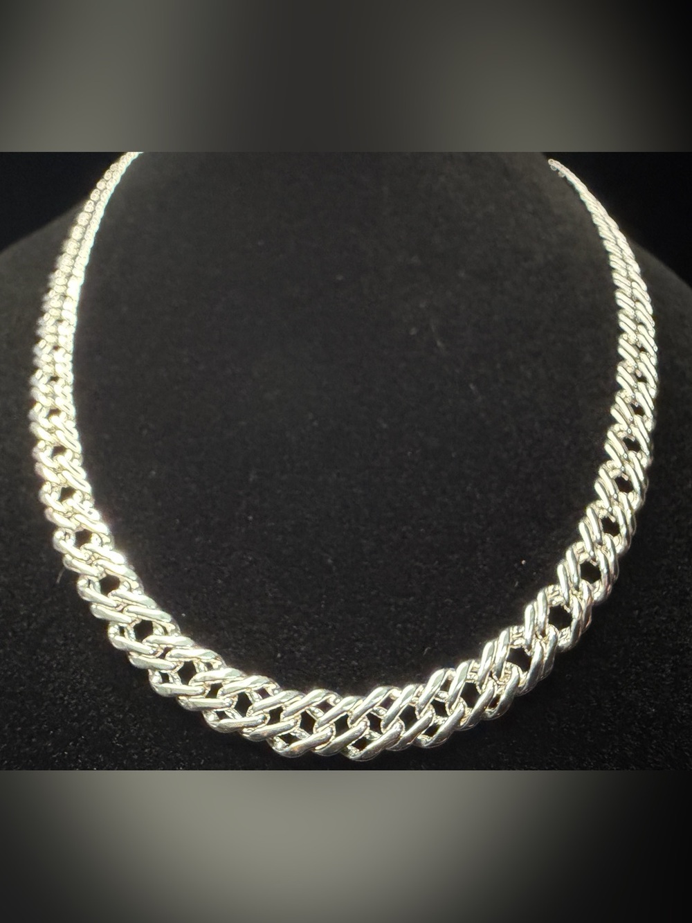 Double Cuban 20in 6MM WG Finish Necklace Stunning Piece Brand New